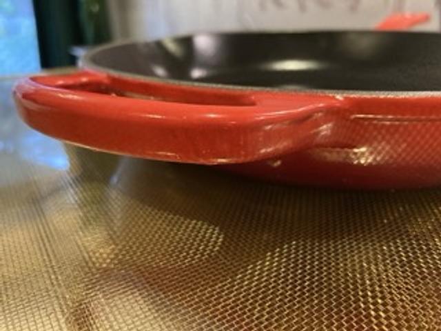 Le Creuset Red Cast Iron Skillet 26" FLASH SALE