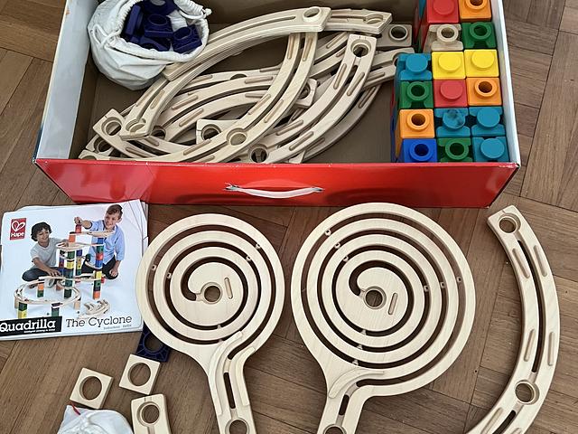 Hape Wooden Quadrilla The Cyclone Marble Run
