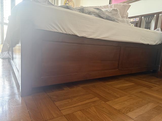 Antique Indian Teak Wood King Bed