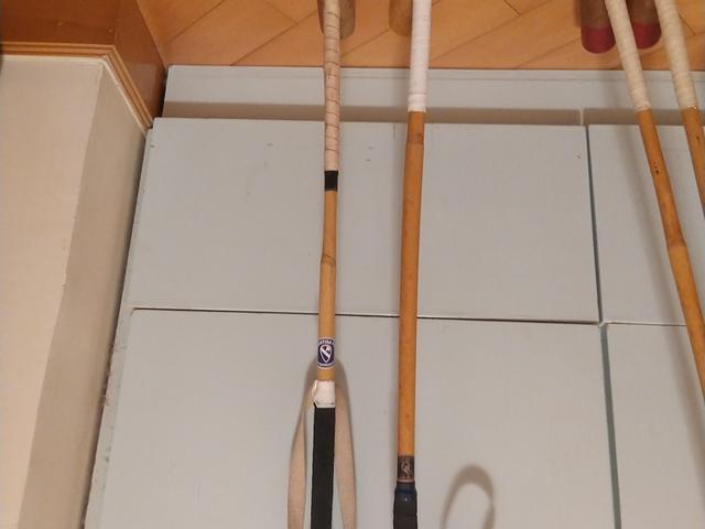 Polo sticks, bag