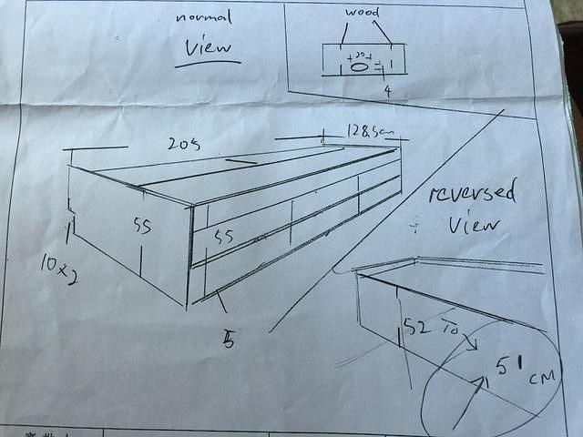 Double size solid wood bedframe w/ 6 deep drawers