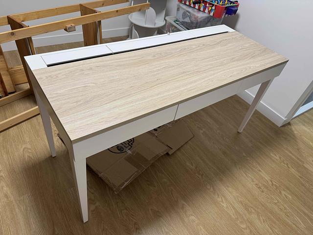 Custom-made solid wood desk