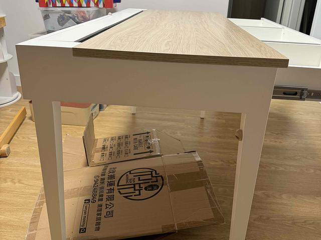 Custom-made solid wood desk