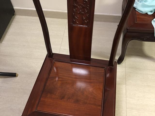 Rosewood Dining Table with 6 Chairs