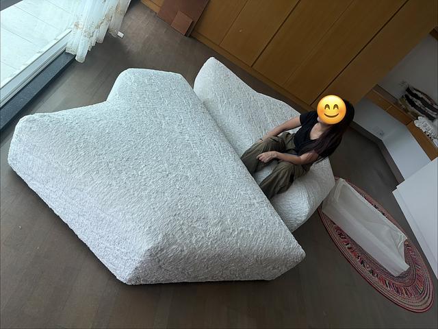 Modern Irregular Thick Sofa (Used 14 Months) + Ext
