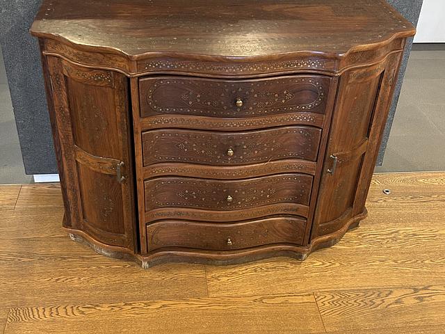 Cabinet nesting table and awning table 