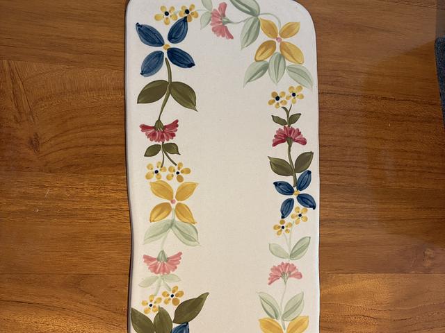 Zara Home Decorative ceramic serving tray / floral