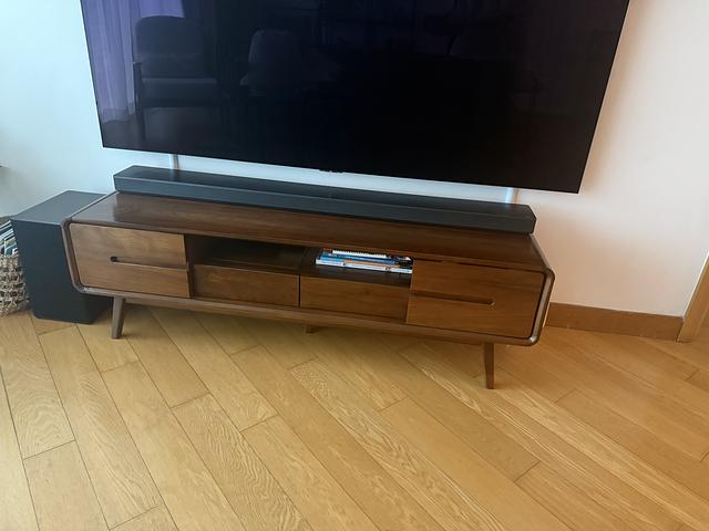 Black American solid walnut tv cabinet 