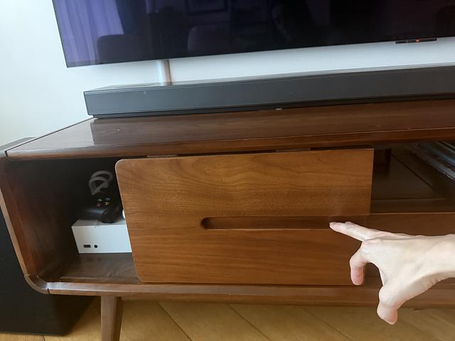 Black American solid walnut tv cabinet 