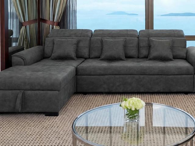 3 Seater L Shape Sofa Bed