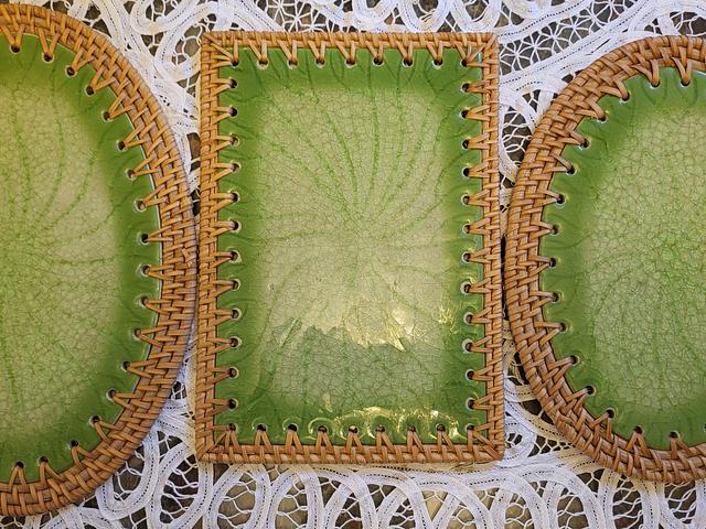 3pc fancy stone table coaster