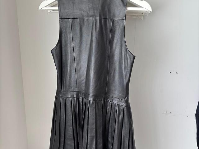 Armani Exchange Black Leather Dress ($500)