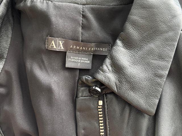 Armani Exchange Black Leather Dress ($500)