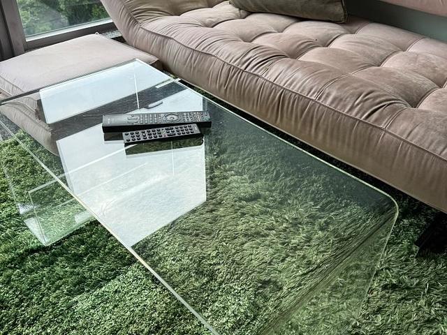 Clear Acrylic Waterfall Coffee Table Glass Living 