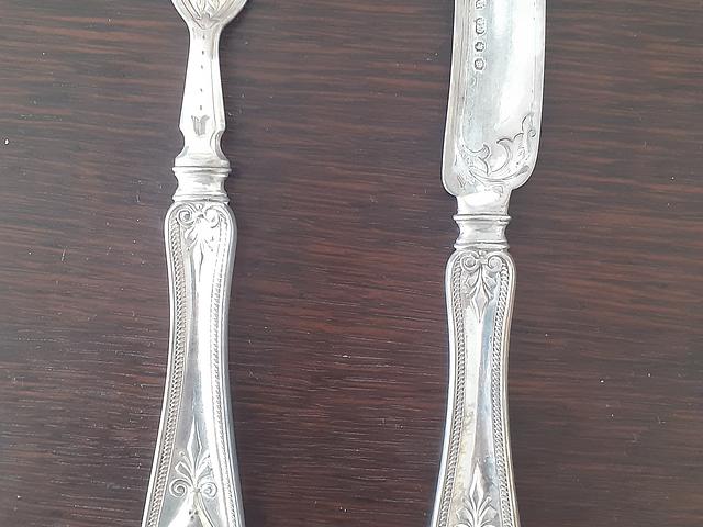 Anique English Silver Plate Knives and Forks