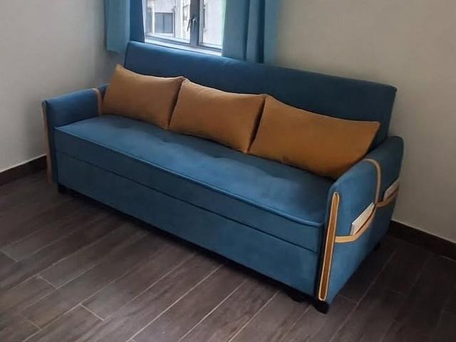 3 Seater Blue Sofa Bed 