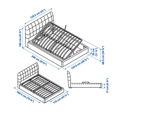 Quick sale of IKEA Small Double Bed 
