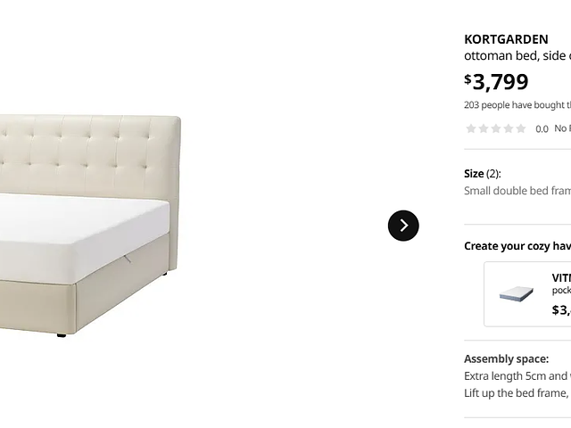 Quick sale of IKEA Small Double Bed 