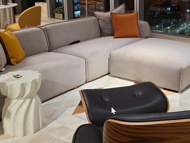 JG Casa KAT-KAT Four Seater Sofa With Ottoman