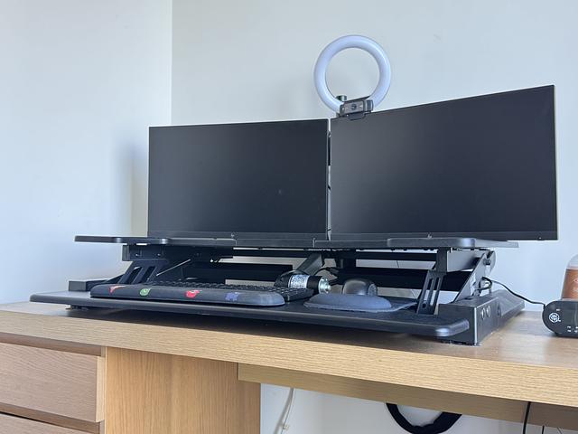 Sit Stand Desk converter and monitor stand