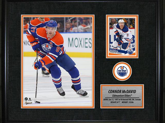 Connor McDavid 12.5×15 Photo Card Framed