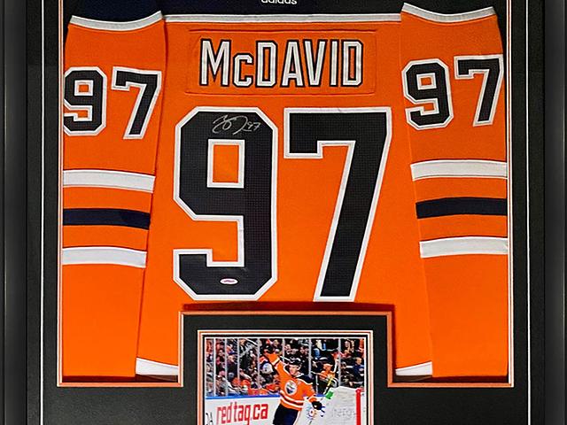 Connor McDavid Signed Jersey Framed