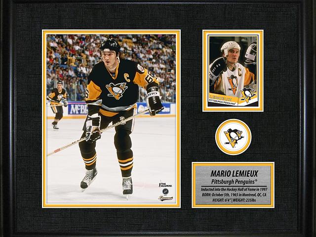 Mario Lemieux 12.5×15 Photo Card Framed