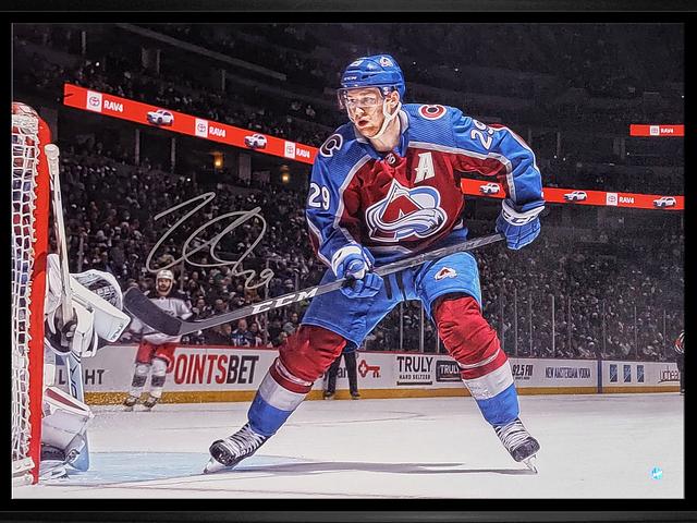 Nathan MacKinnon Signed Canvas Framed
