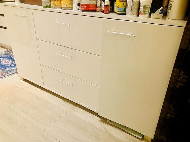 Large White Shoe/Book Cabinet