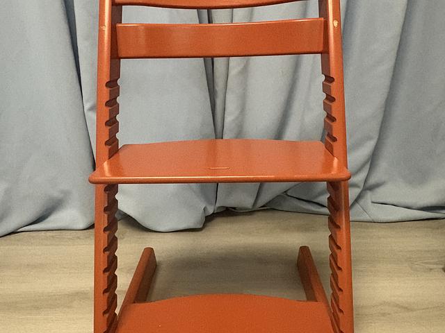 Orange Stokke Wooden High Chair for Kids
