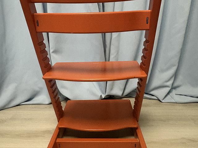 Orange Stokke Wooden High Chair for Kids