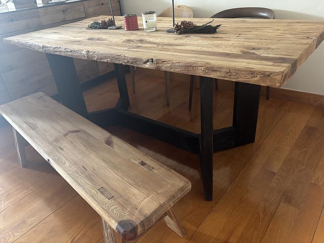 Nordic Style Old Pine Dining Set 
