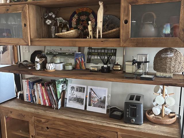 Nordic Style Old Pine Multifunction Shelf