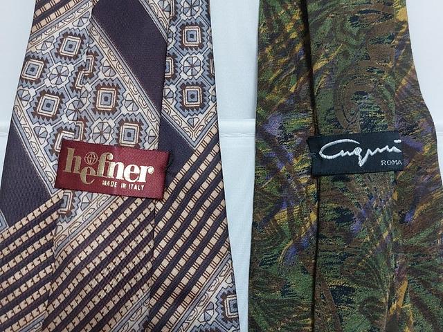 70s-80s 義大利製手工男士領呔 HEFNER / CUGINI ROMA (Made in I