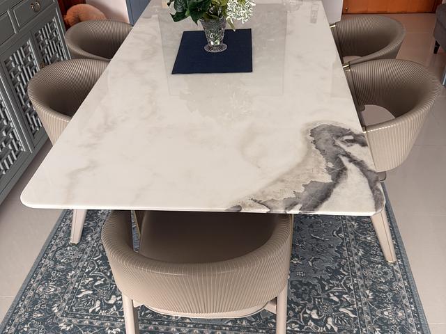 Marble Dining Table with 6chairs