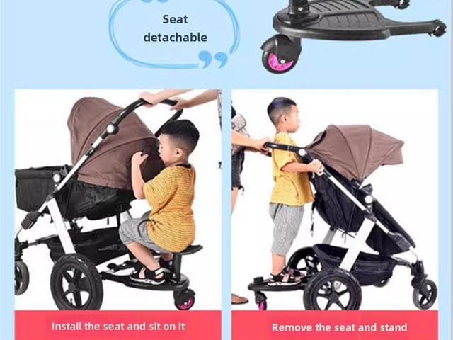 Stroller Board with Detachable Seat for Toddlers