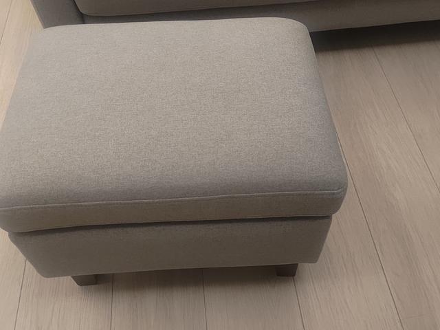 Francfranc Aget 2S Sofa Grey with Ottoman