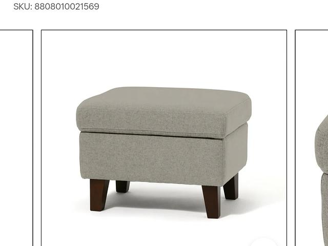 Francfranc Aget 2S Sofa Grey with Ottoman
