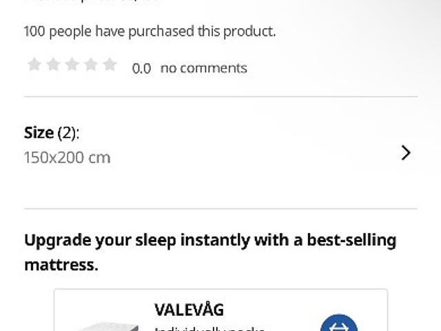 IKEA GLADSTAD Queen Size bed with Mattress 