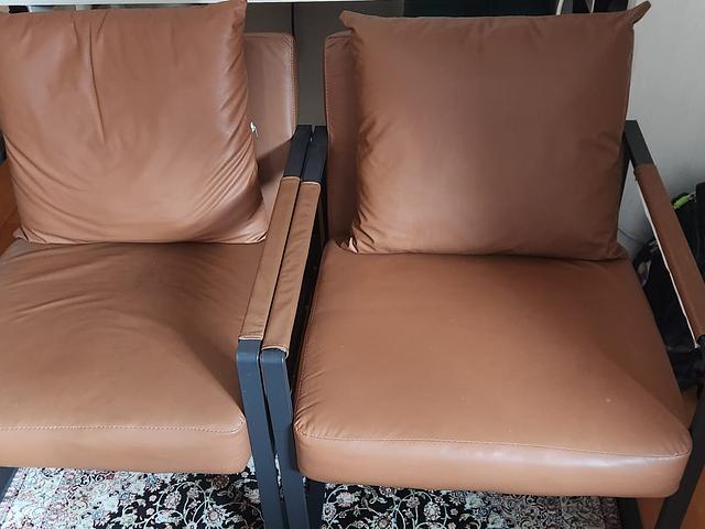 Leatherite Chairs with cusions Pair