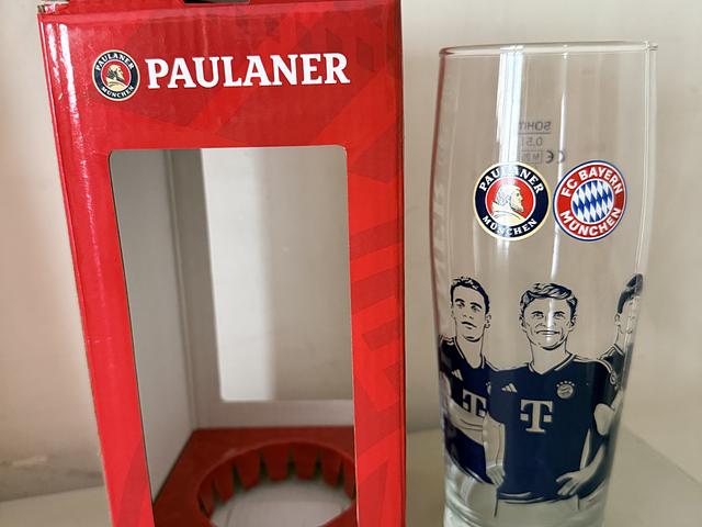 【Sahm】Paulaner/FC Bayern München glass 2 sets(NEW)