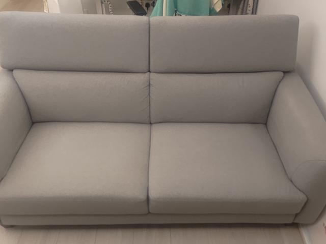 Francfranc Aget 2S Sofa Grey with Ottoman