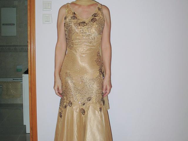 Vintage Full Length Evening Gown with Shawl