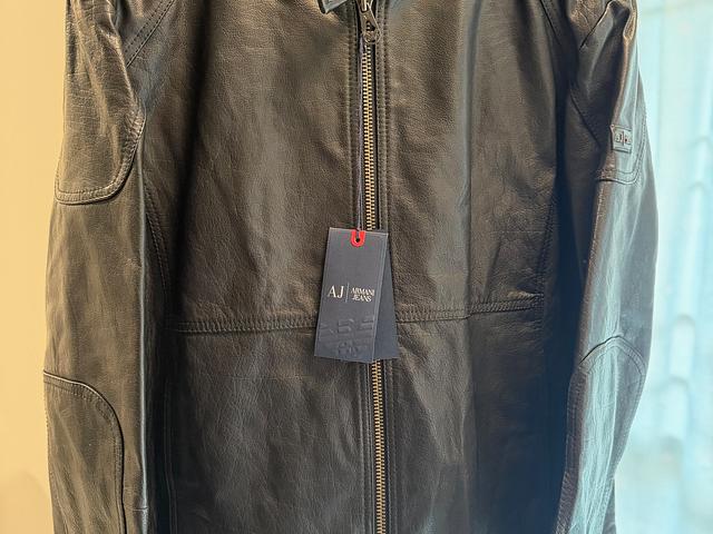 Armani Jeans genuine leather jacket Men