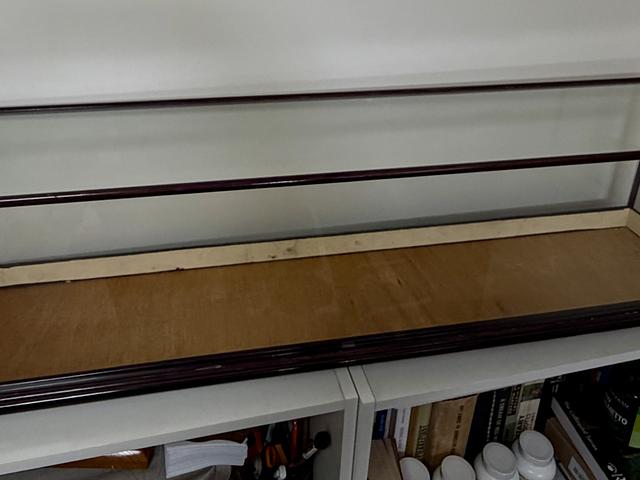 A large glass display cabinet 