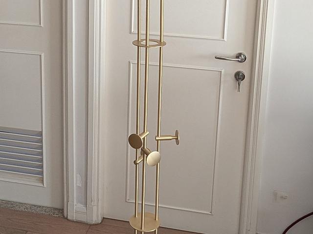 Modern Luxury Brass & Marble Coat Stand 