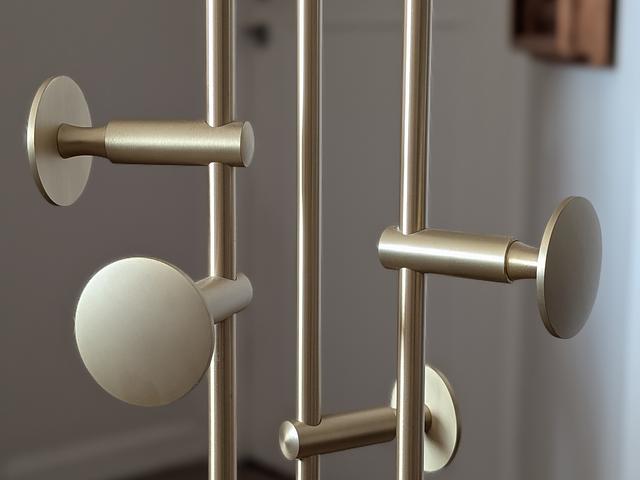 Modern Luxury Brass & Marble Coat Stand 