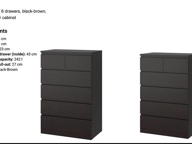 2 Chest of Drawers