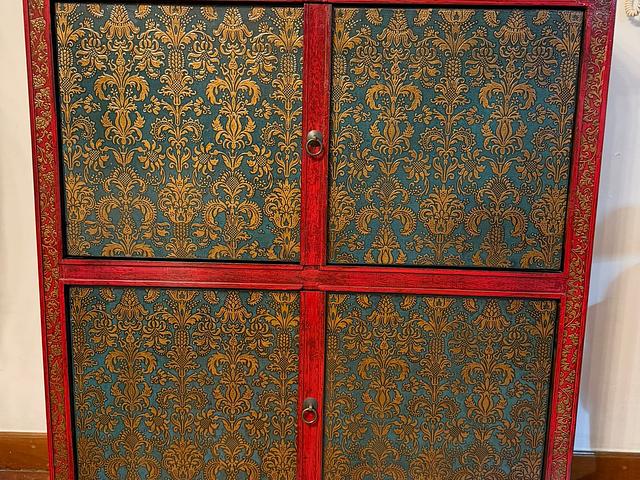 Vintage Tibetan-Style Cabinet