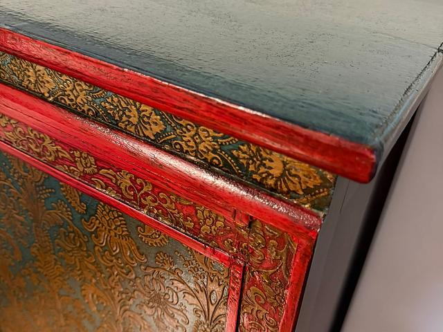 Vintage Tibetan-Style Cabinet